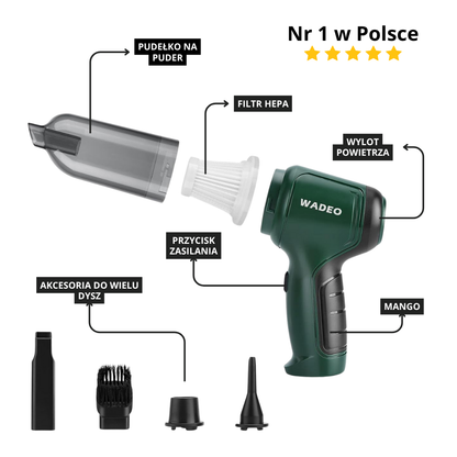 Przenośny odkurzacz samochodowy 3w1