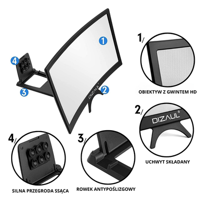 Wzmacniacz do zakrzywionego ekranu