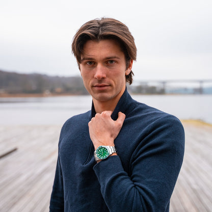 Szwajcarski Zegarek Oruss Sterling Ascend Submarine – Zielony Metalik